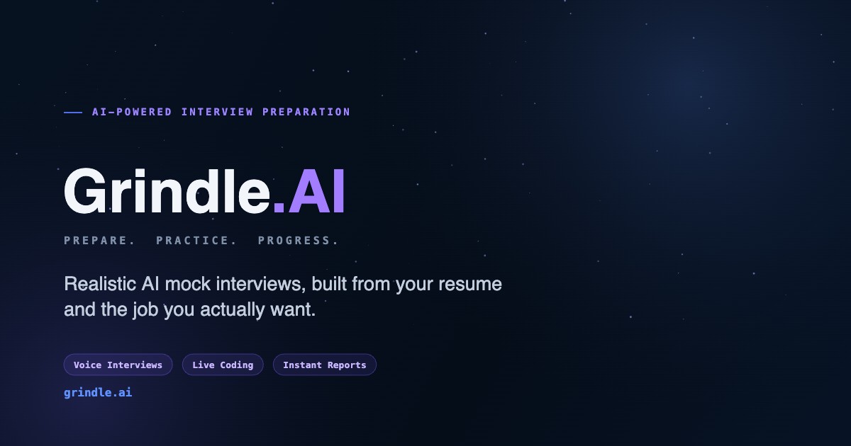Grindle.AI — AI Mock Interviews, Resume Review & Interview Prep